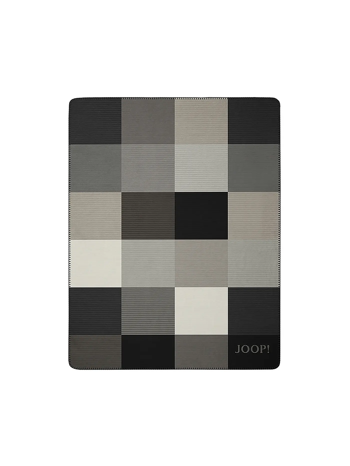 JOOP | Wohndecke MOSAIC 150x200cm Rouge- Natur | schwarz